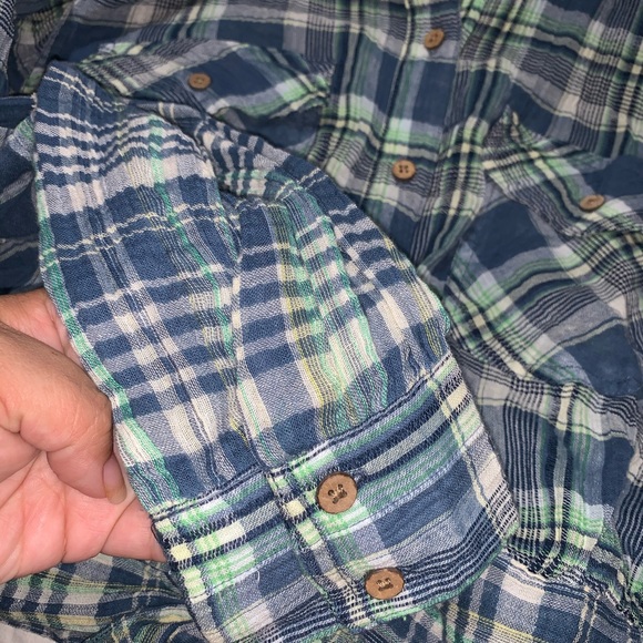 Free people first bloom tie front plaid shirt -SM - Picture 13 of 16